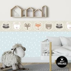 Vinilo infantil Guarda animalitos del bosque diseño Nórdico 013