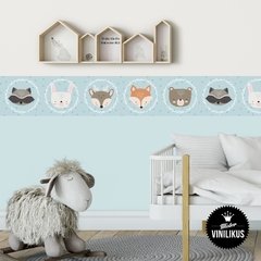 Vinilo infantil Guarda animalitos del bosque diseño Nórdico 019