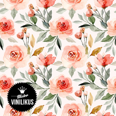 empapelado acuarela  ROSA FLORES DECO shabby