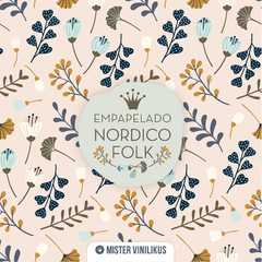 Imagen de Empapelado Vinílico Floral Nórdico Folk 01