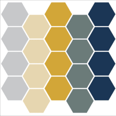 Vinilo HEXAGONOS PANAL colores nórdicos 01 en internet