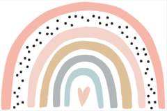 Vinilo Arcoiris Nórdico nena extra grande - comprar online