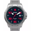 Relógio Orient masculino MBSS1195A P2SX prata com vermelho