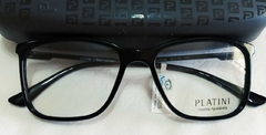 Armação para óculos de grau Platini P9 3149 G146 preta - NEW GLASSES ÓTICA