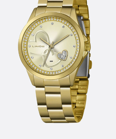 Relógio Lince Feminino LRGJ107L KX77 Kit acessórios Dourado - comprar online