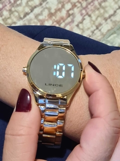 Relógio Lince feminino LDM4648L 8XSX digital dourado - comprar online