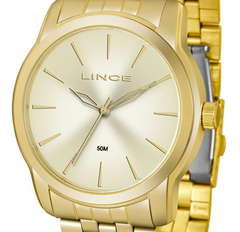 Relógio analógico feminino Lince LRG4551L KU88 dourado pulseira de berloque - comprar online
