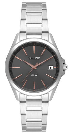 Relógio analógico masculino Orient FBSS1141 G1SX Prata e preto