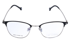 Armação para óculos de grau New Glasses 5860 Metal preta e prata - comprar online