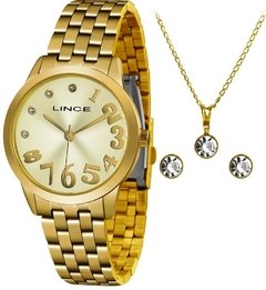 Relógio feminino analógico Lince LRGH079L KV27 Dourado