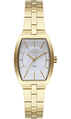 Relógio analógico feminino Orient LGSS0059 S1KX Quadrado dourado
