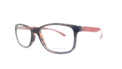 Armação para óculos de grau Jean Monnier J8 3129 D122 Vermelho e marrom tartaruga - NEW GLASSES ÓTICA