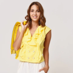 BLUSA FLAMENCO AMARILLO