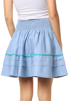 POLLERA CORTA SCARLETT CON VIVO EN COLOR - comprar online