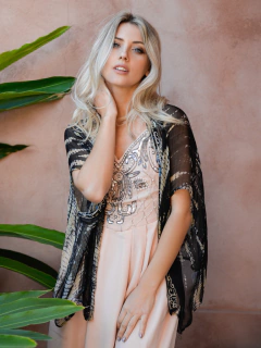 VESTIDO LARGO PEARL ROSA NUDE - comprar online