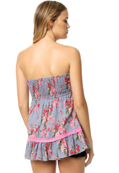 TOP STRAPLESS SARA AZUL en internet