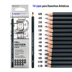 Kit 14 Lápis Desenho Profissional + Apontador - comprar online
