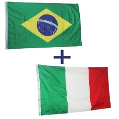 2 Bandeiras - Brasil + Itália 150x90cm