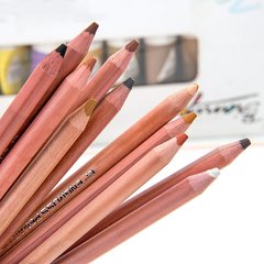 Estojo Lápis Cor Pastel Seco 12 Cores Tons de Pele Desenho - comprar online