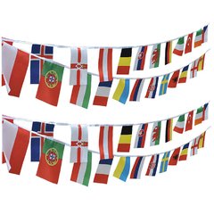 Kit Varal Bandeira 32 Países Bandeirinhas 20x28 Cm - loja online