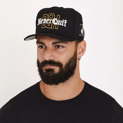 Boné Buh Never Quit Preto Collab Charles Oliveira - comprar online