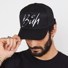 Boné Buh Xadrez Bordado Preto - comprar online