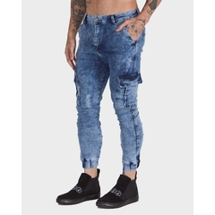 Calça Buh Jeans Jogger Cargo Blue - comprar online
