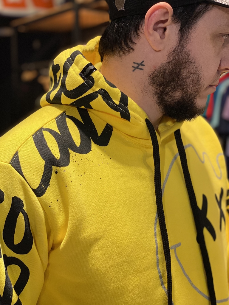 yellow supreme moletom com capuz