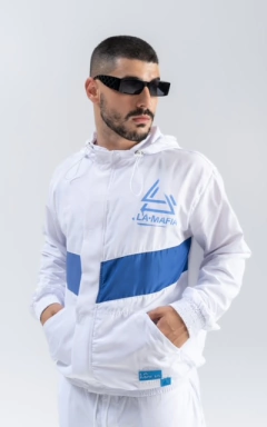 Jaqueta Rider Azul/Branco La Mafia na internet