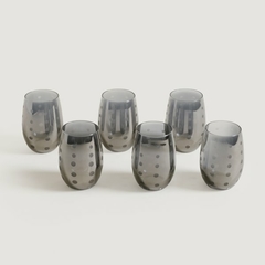 Set x6 vasos bombé mirror lunares