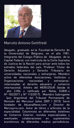 Marcelo Antonio Gottifredi - Código Aduanero Gottifredi