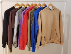 AW23 - 3565 - Maxibuzo friza c lycra canguro c puño y cint morley "Acapulco" - comprar online