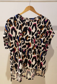 AW23 - 2616 - Remeron morley estampado mc con tajos "Yucatan" - Bluming