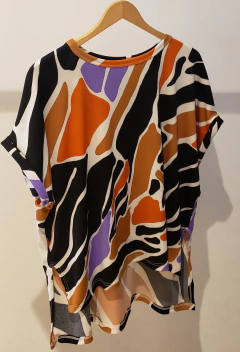 AW23 - 2616 - Remeron morley estampado mc con tajos "Yucatan"