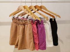 #4888 Short lino con lycra bolsillos "Blackpink" - Bluming