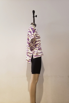 #2743 Remeron morley estampado mc con tajos "Yucatan" - Bluming