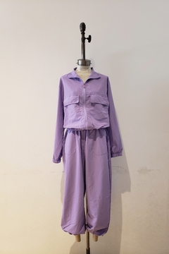 #3592 Campera parachute con bolsillos "Loewe"