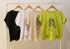 #2763 Remeron algodon mc con tajos y estampado tigre "Yucatan" - Bluming