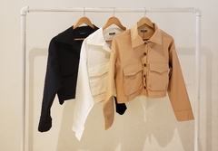 #3593 Campera bengalina elastizada crop "Gaset" - Bluming