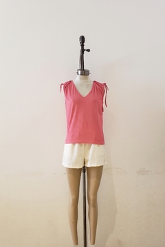 #2772 Musculosa morley con nudo en hombros "Bella"