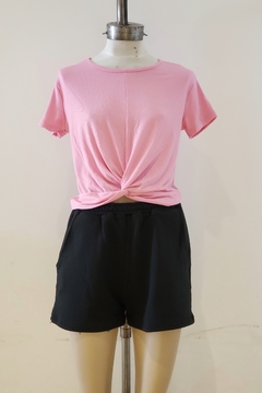#2773 Remera morley mc con nudo "Hym" - comprar online
