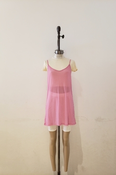 #8055 Vestido tul con lurex bretel fino "Lima"