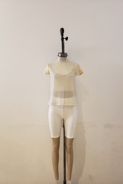 #2782 Musculosa tul con lurex bretel fino "Cookie"