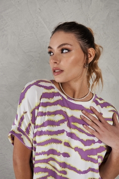 #2743 Remeron morley estampado mc con tajos "Yucatan" - comprar online