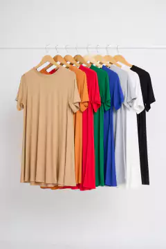 AW23 - 8042 - Vestido crepe mc 3/4 evase "Kuopio" - tienda online