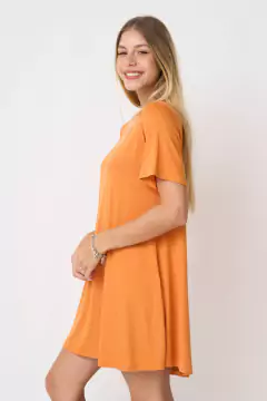 AW23 - 8042 - Vestido crepe mc 3/4 evase "Kuopio" - comprar online
