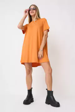 AW23 - 8042 - Vestido crepe mc 3/4 evase "Kuopio" - Bluming