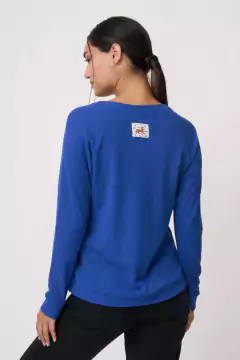 AW23 - 2595 - Remera panal ml bordado tigre "Taragona" en internet