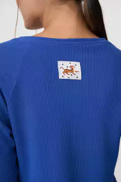 AW23 - 2595 - Remera panal ml bordado tigre "Taragona" - Bluming
