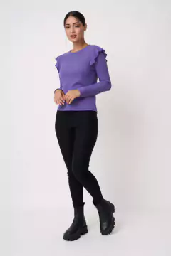 AW23 - 2587 - Remera panal ml hombro volado "Espinela" - tienda online